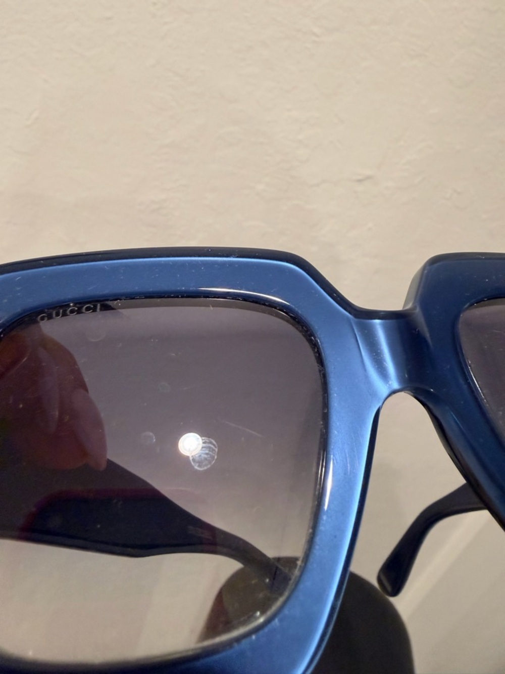 Gucci Women's Oversized Square Sunglasses - Navy Blue - Picture 2 of 6